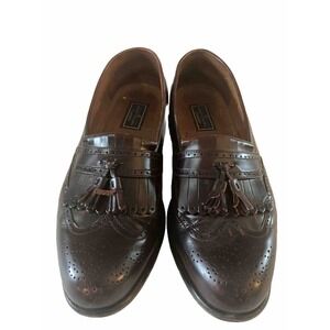 Bostonian Shoes Sz 10 Leather Burgundy Kiltie Tassel Loafers  Dress Mens